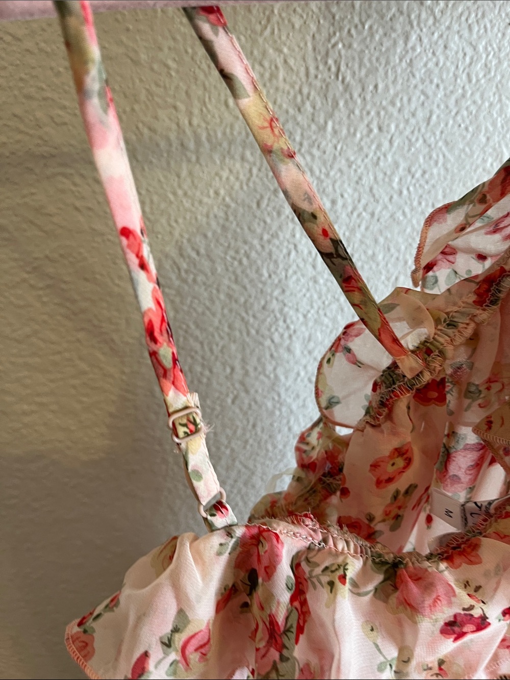 NWT TCEC Floral One-Shoulder Ruffle blouse - Picture 10 of 11